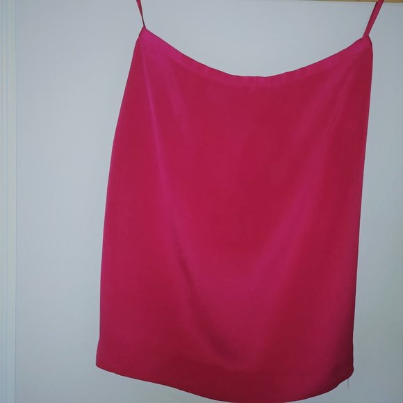 MAGGY LONDON 100% FUSCHIA SILK SKIRT SUIT SZ 10 - Picture 5 of 6